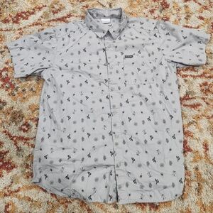 Columbia Button Up Shirt Western Motiff Men's Large.